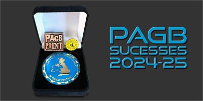 PAGB photography competition medals. Masters of Print. MPAGB Badges