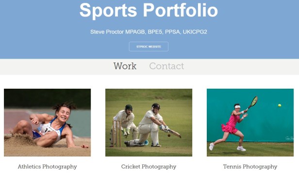 Sports image showing athletics, cricket and tennis